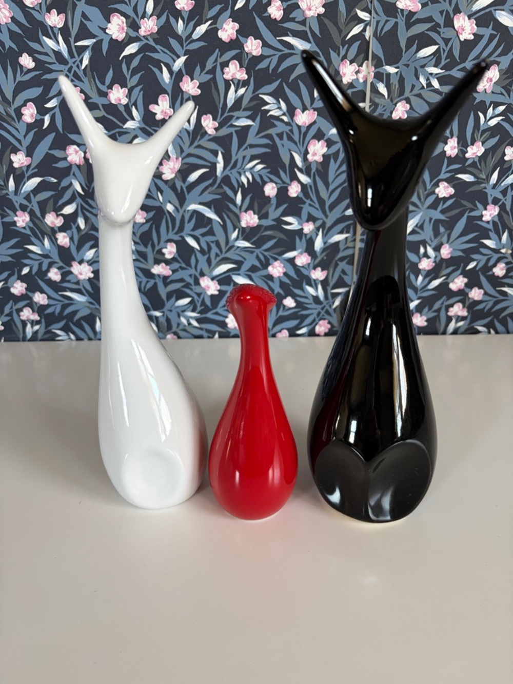 Set of 3 Deer Family Figurines Ceramic Statues Home Decor Accents Sculptures